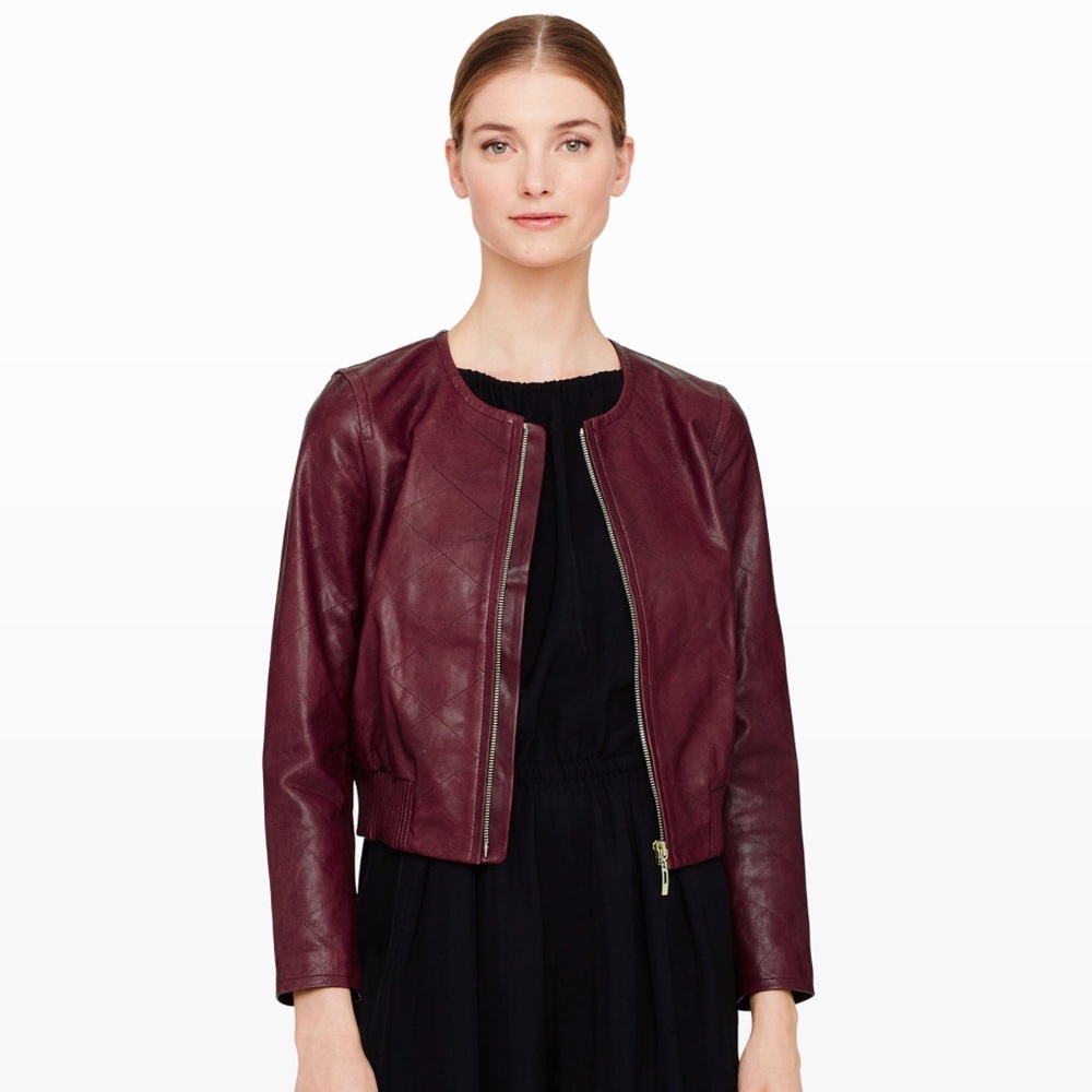Club Monaco Zandrine Leather Bomber